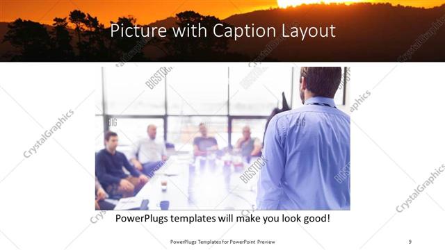 Picture with Caption presentation slide layout