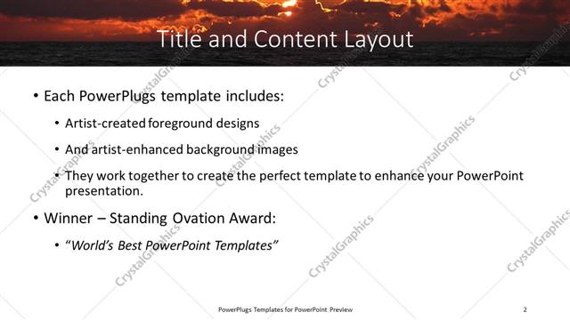 Title and Content presentation slide layout