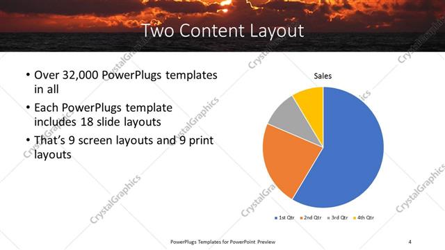 Two Content presentation slide layout