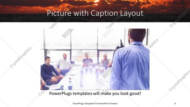 Picture with Caption presentation slide layout