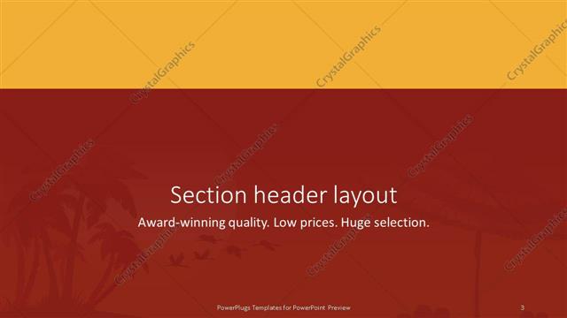 Section Header presentation slide layout