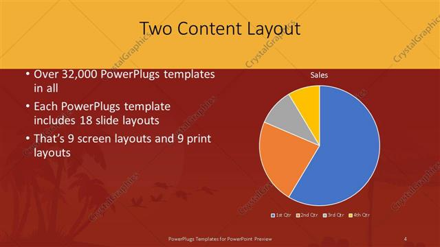 Two Content presentation slide layout