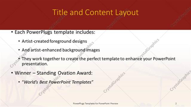 Title and Content presentation slide layout