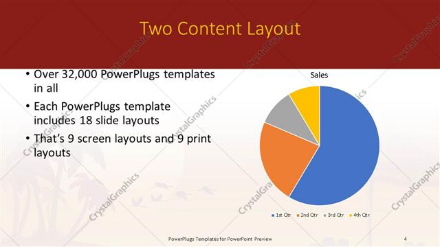 Two Content presentation slide layout