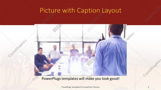 Picture with Caption presentation slide layout