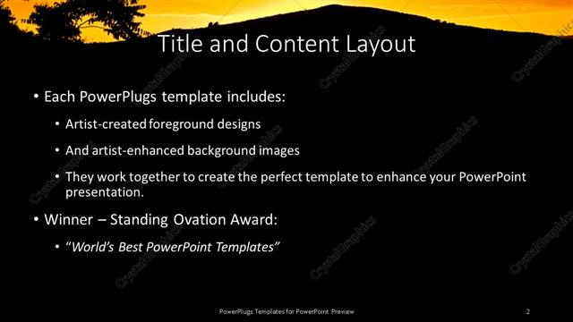 Title and Content presentation slide layout