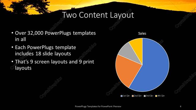Two Content presentation slide layout