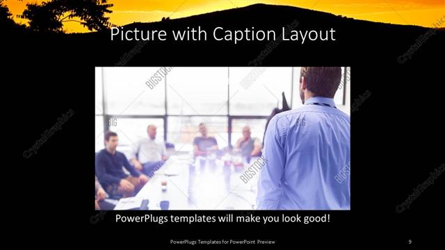 Picture with Caption presentation slide layout