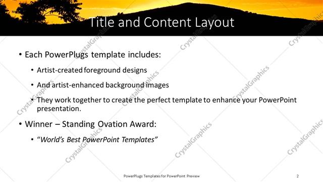 Title and Content presentation slide layout