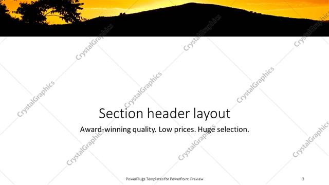 Section Header presentation slide layout