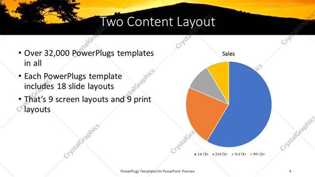 Two Content presentation slide layout