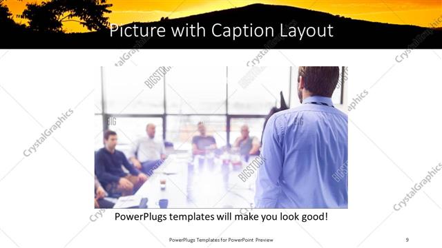 Picture with Caption presentation slide layout