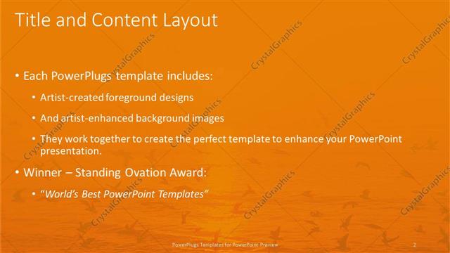 Title and Content presentation slide layout
