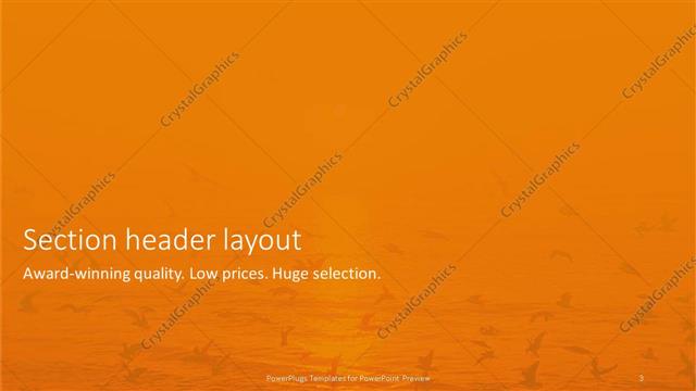 Section Header presentation slide layout
