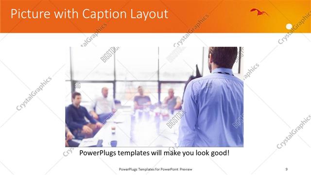 Picture with Caption presentation slide layout