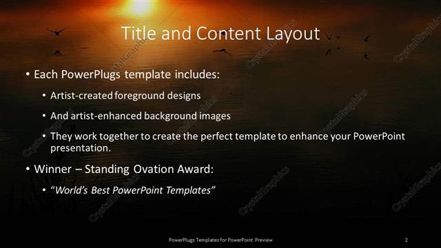 Title and Content presentation slide layout