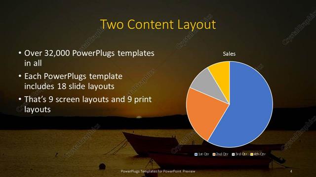 Two Content presentation slide layout