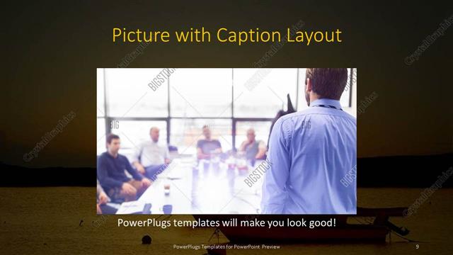Picture with Caption presentation slide layout