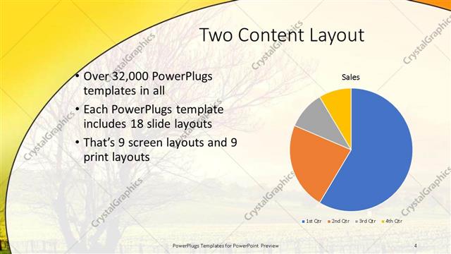 Two Content presentation slide layout