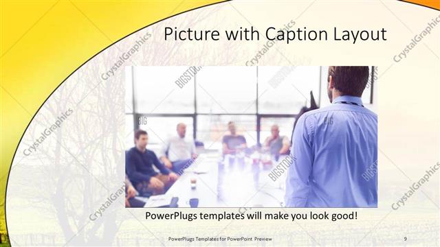 Picture with Caption presentation slide layout