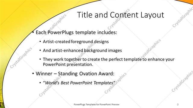 Title and Content presentation slide layout