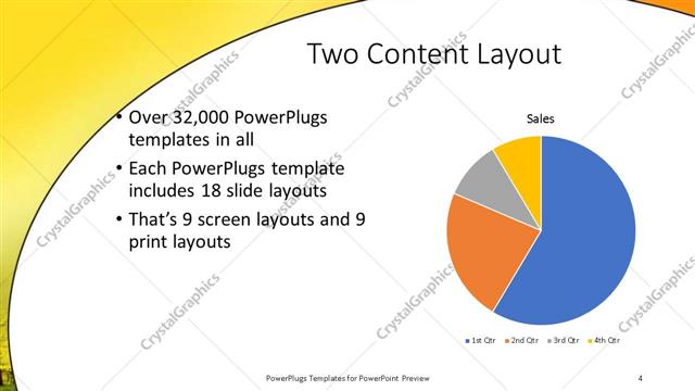 Two Content presentation slide layout