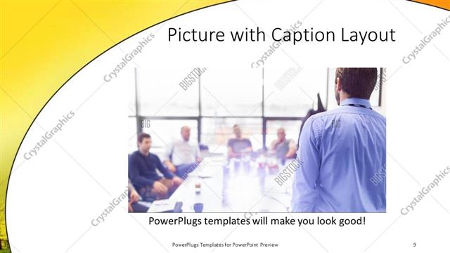 Picture with Caption presentation slide layout