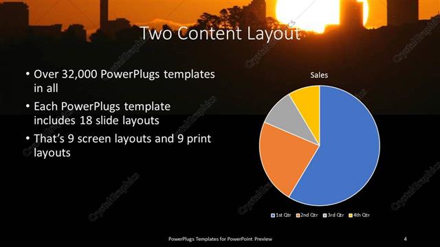 Two Content presentation slide layout