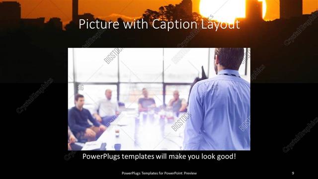 Picture with Caption presentation slide layout