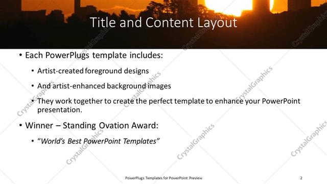 Title and Content presentation slide layout