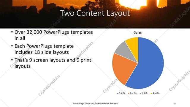 Two Content presentation slide layout