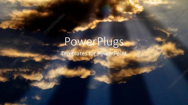  Presentation with hope - Sunset clouds dramatic lighting metaphor opportunity hope