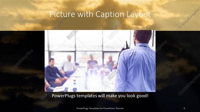 Picture with Caption presentation slide layout