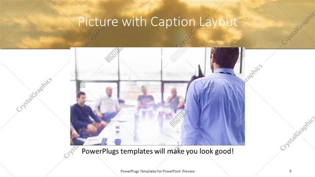 Picture with Caption presentation slide layout