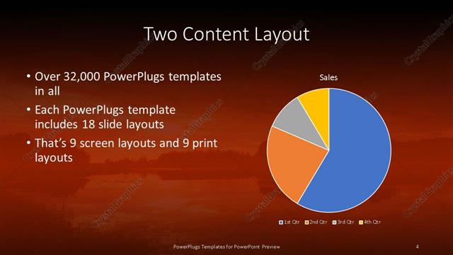 Two Content presentation slide layout