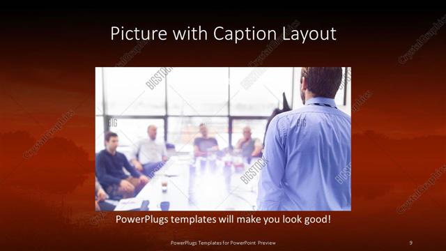 Picture with Caption presentation slide layout