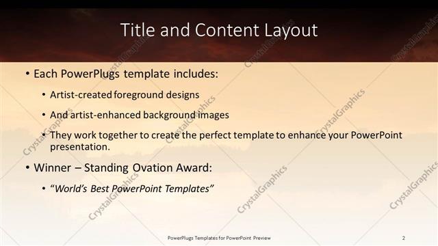 Title and Content presentation slide layout