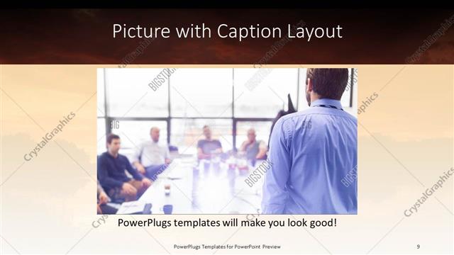 Picture with Caption presentation slide layout