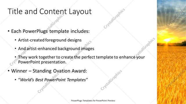Title and Content presentation slide layout
