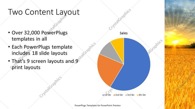 Two Content presentation slide layout
