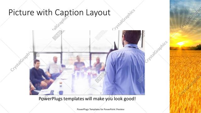 Picture with Caption presentation slide layout