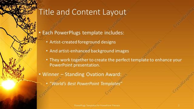 Title and Content presentation slide layout