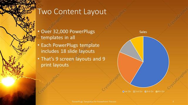 Two Content presentation slide layout