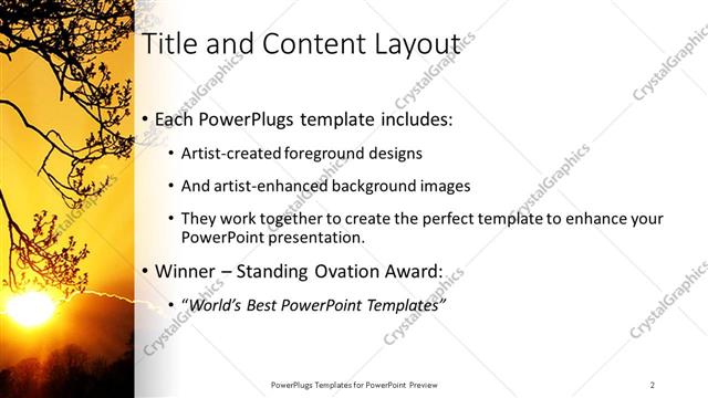 Title and Content presentation slide layout