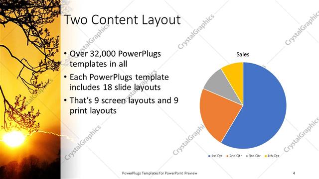 Two Content presentation slide layout