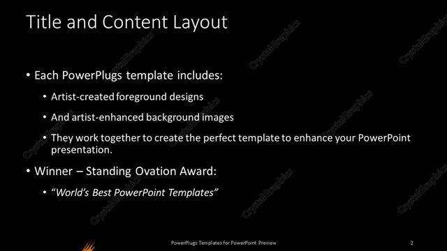 Title and Content presentation slide layout