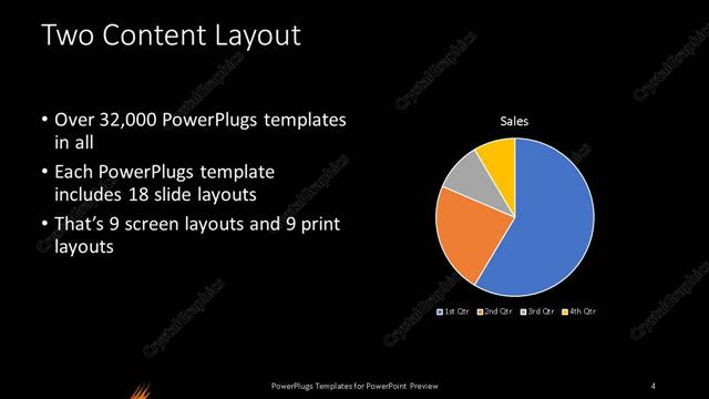 Two Content presentation slide layout