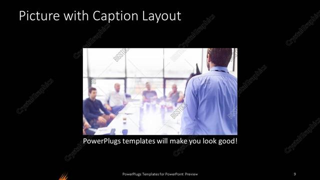 Picture with Caption presentation slide layout