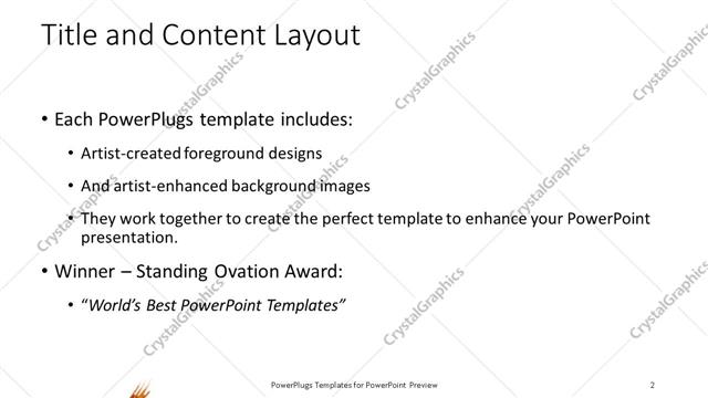 Title and Content presentation slide layout