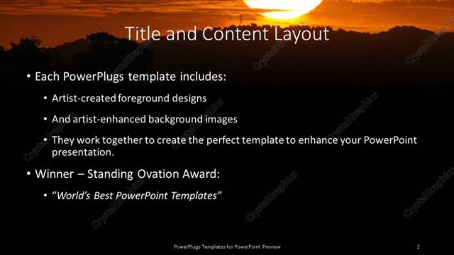 Title and Content presentation slide layout